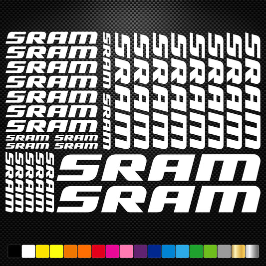 Sram Vinyl Decal Stickers Sheet Bike Frame Cycle Cycling Bicycle