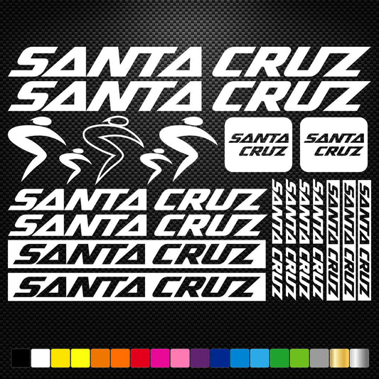 Santa Cruz Vinyl Decal Stickers Sheet Bike Frame Cycle Bicycle Road