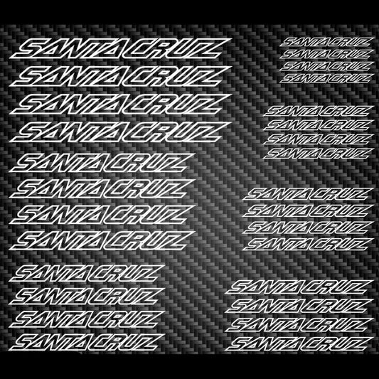 Santa Cruz Cycling Vinyl Decal Sticker Set Style 2