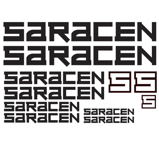 Saracen Cycling Vinyl Decal Sticker Set Style 2