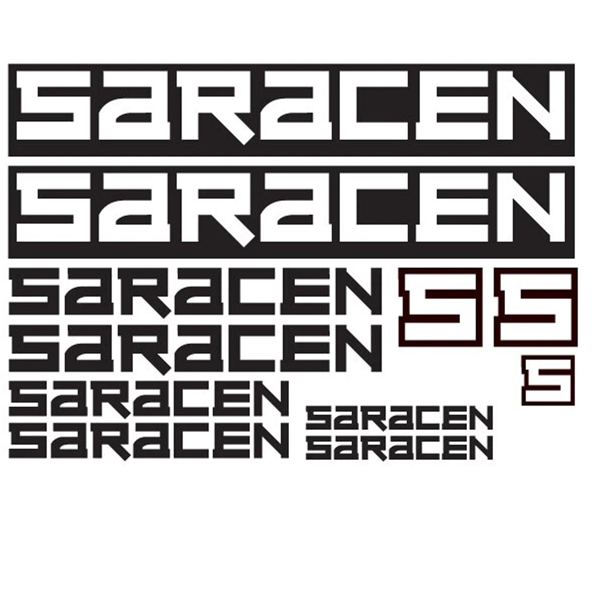 Saracen Cycling Vinyl Decal Sticker Set Style 3