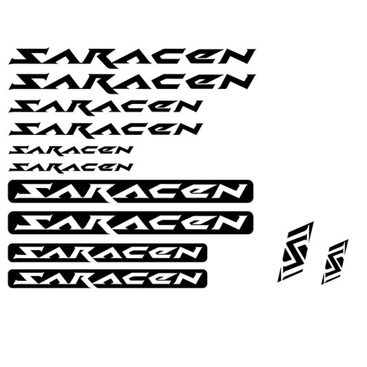 Saracen Cycling Vinyl Decal Sticker Set