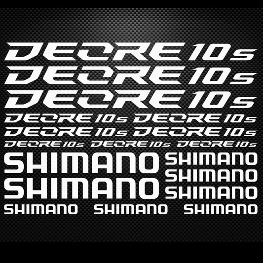 Shimano Deore 10s Cycling Vinyl Decal Sticker Set