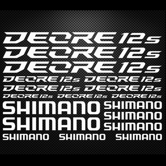 Shimano Deore 12s Cycling Vinyl Decal Sticker Set