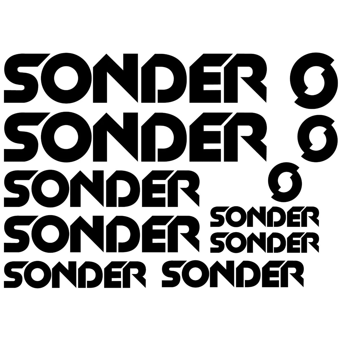 Sonder Cycling Vinyl Decal Sticker Set