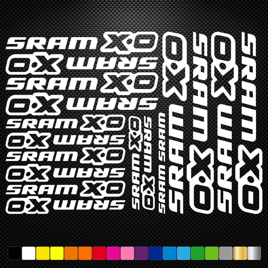 Sram XO Stickers Sheet Bike Frame Cycles Cycling Bicycle