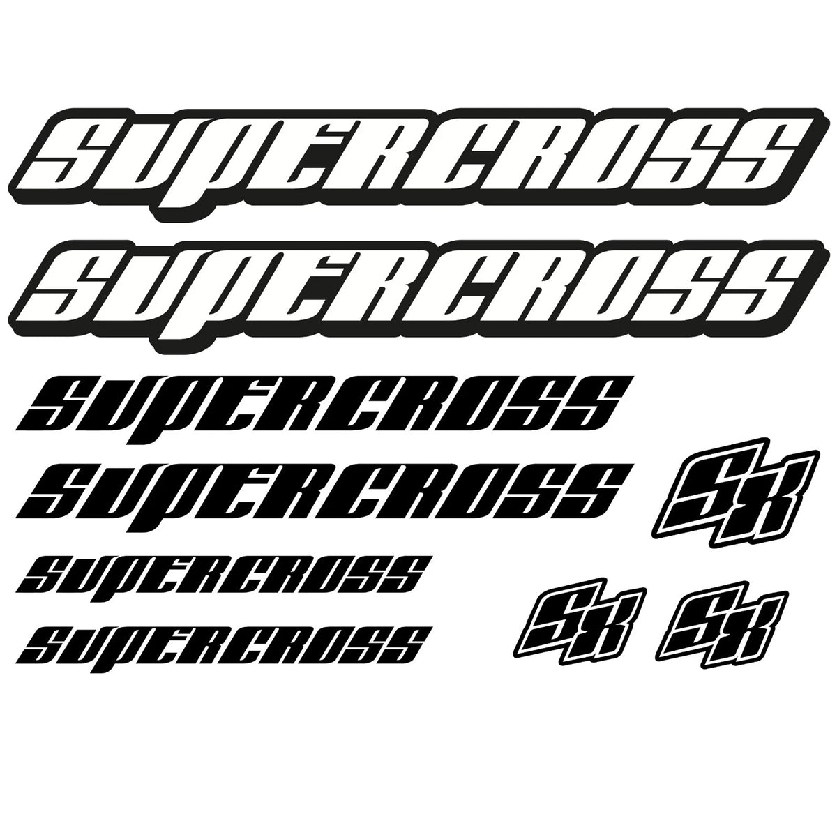 Supercross Bikes Cycling Vinyl Decal Sticker Set Style 2