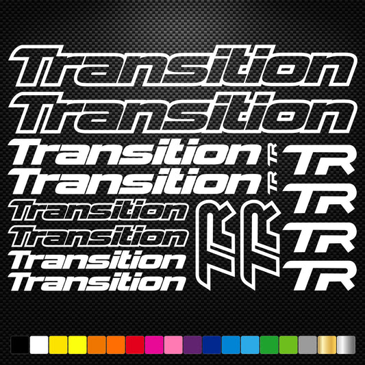 Transition Vinyl Decal Stickers Bike Frame Cycles Cycling Bicycle