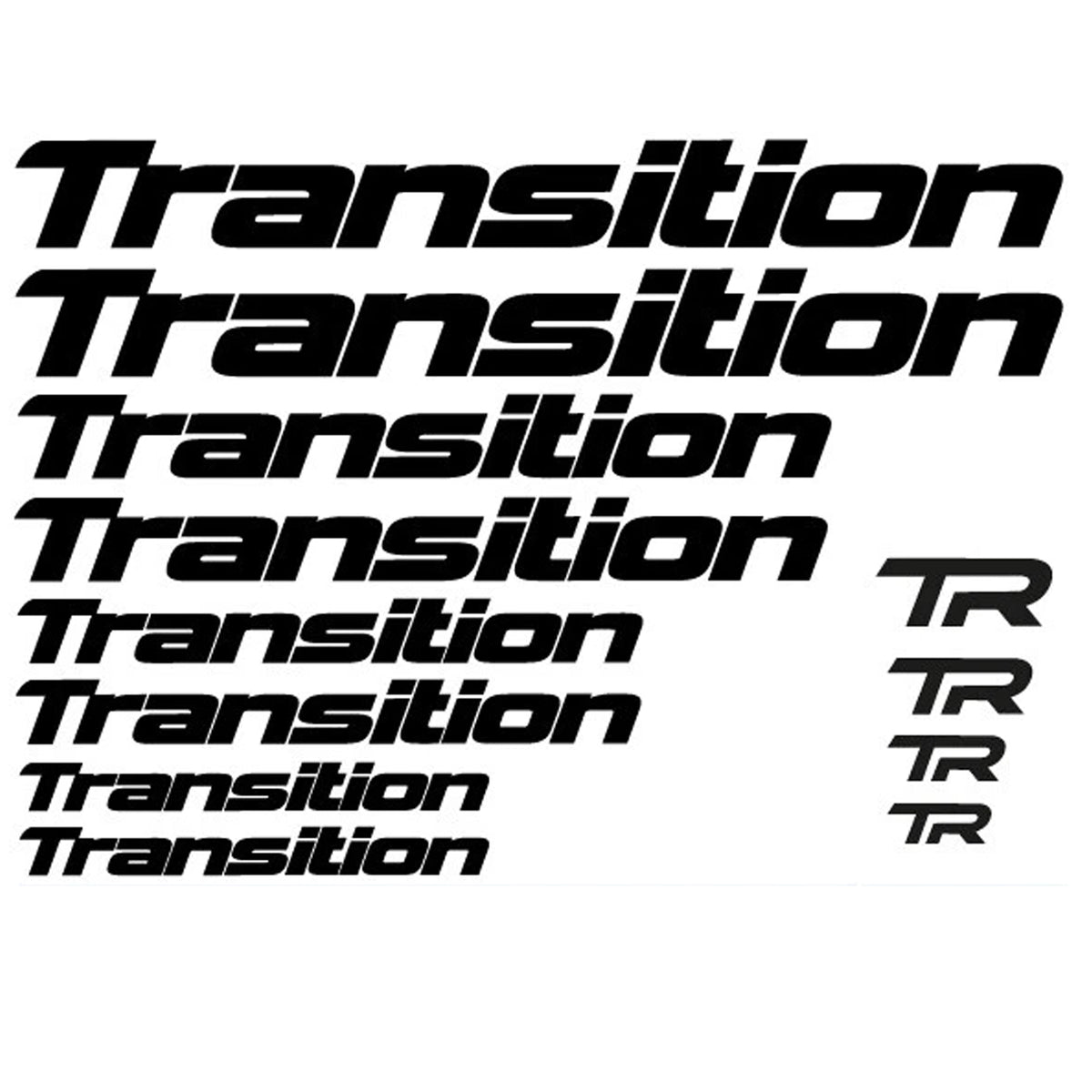 Transition Cycling Vinyl Decal Sticker Set Style 2