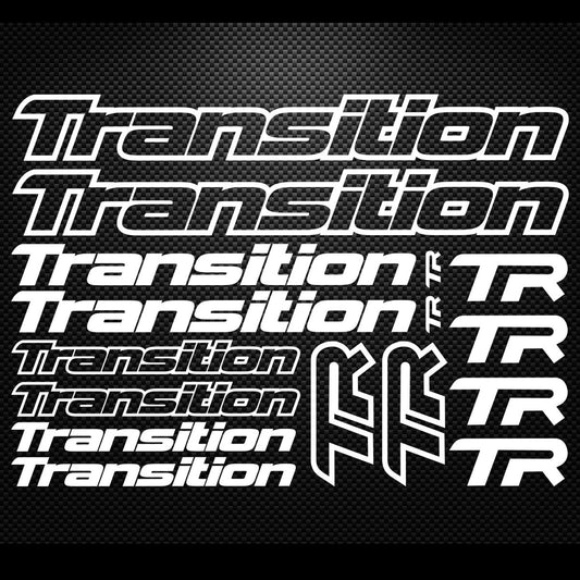 Transition Cycling Vinyl Decal Sticker Set Style 3