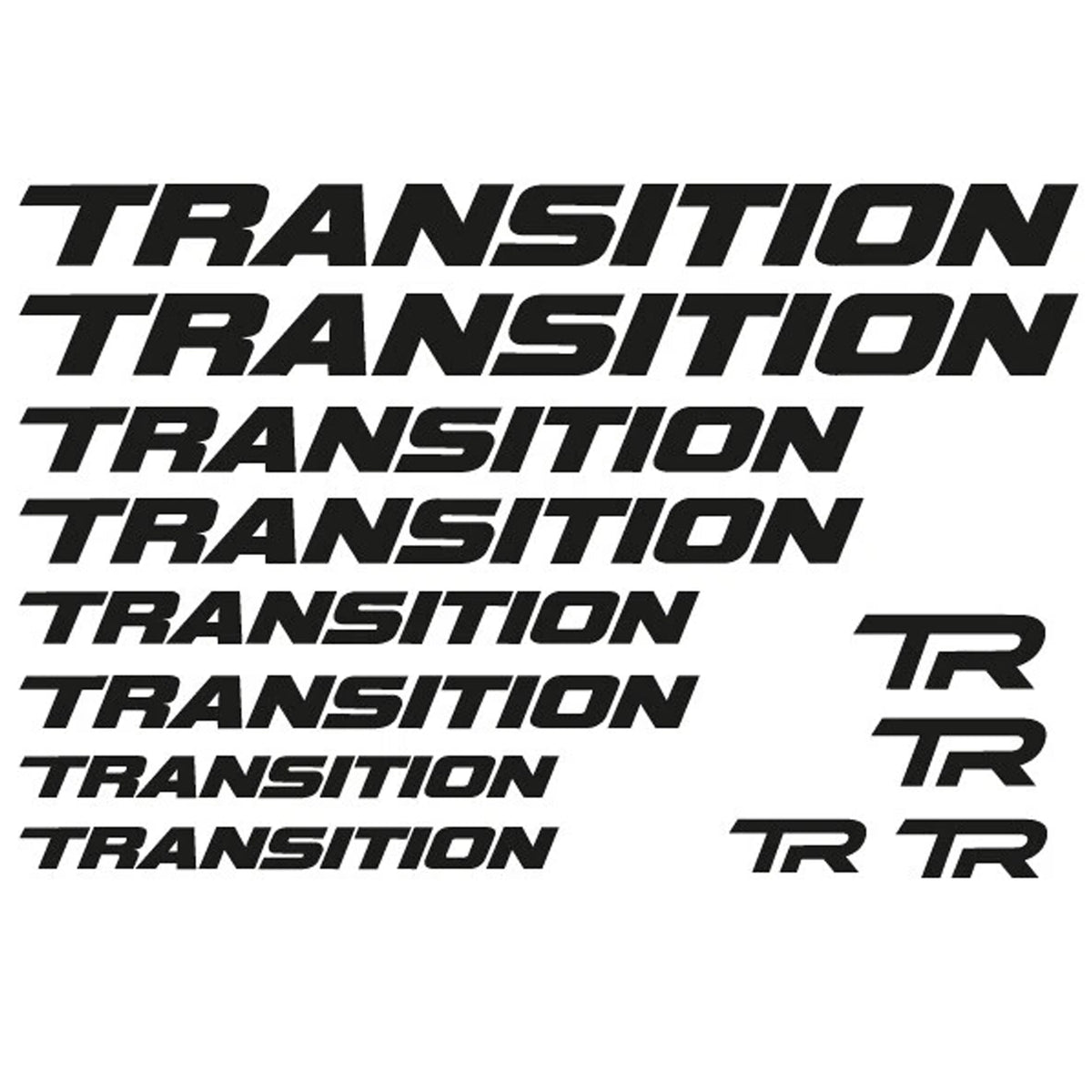 Transition Cycling Vinyl Decal Sticker Set