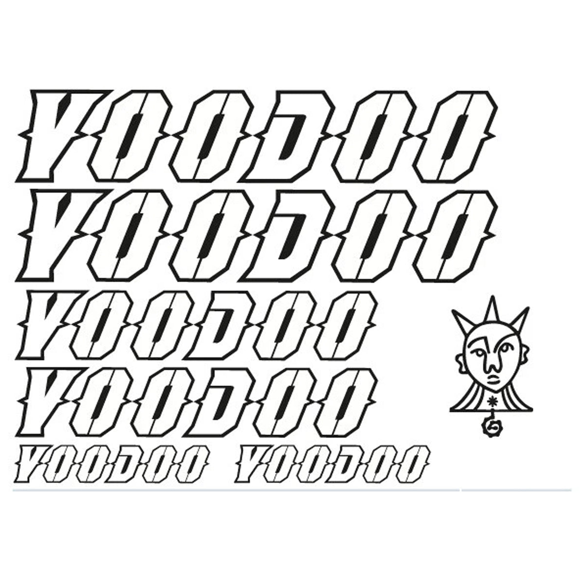 Voodoo Bikes Cycling Vinyl Decal Sticker Set Style 2