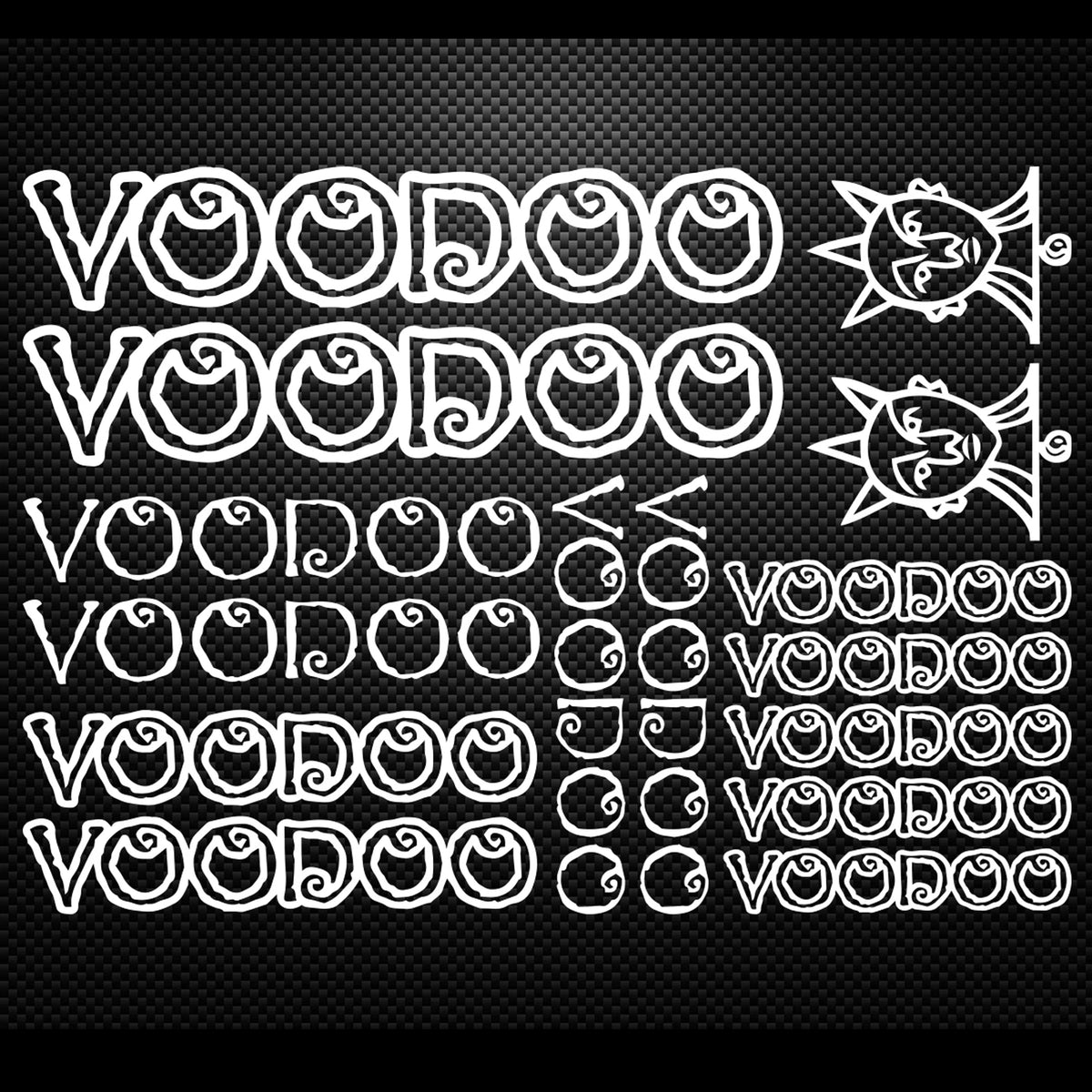 Voodoo Bikes Cycling Vinyl Decal Sticker Set Style 3
