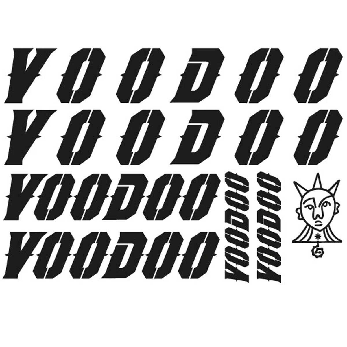 Voodoo Bikes Cycling Vinyl Decal Sticker Set