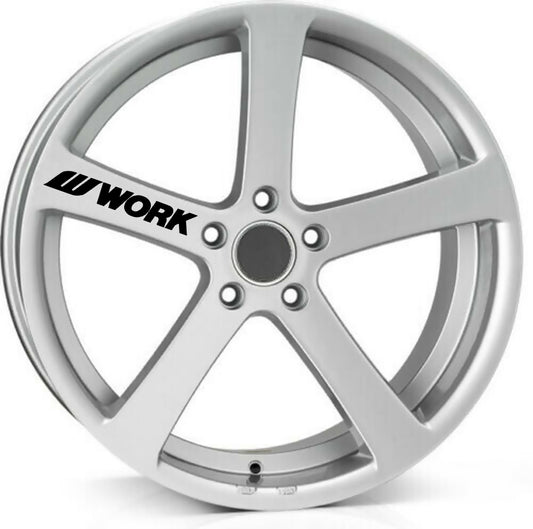 W WORKS ALLOY WHEEL Quality Vinyl Decal Stickers