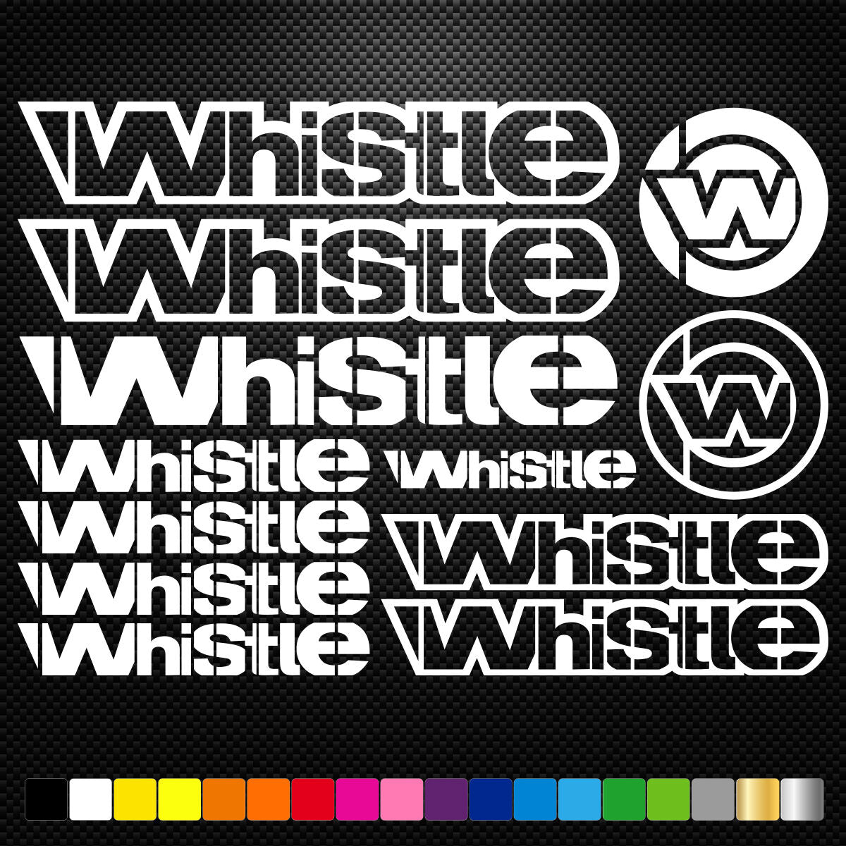 Whistle Vinyl Decal Stickers Sheet Bike Frame Cycles Cycling Bicycle
