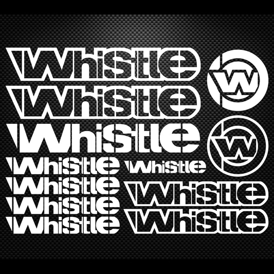Whistle Cycling Vinyl Decal Sticker Set Style 2