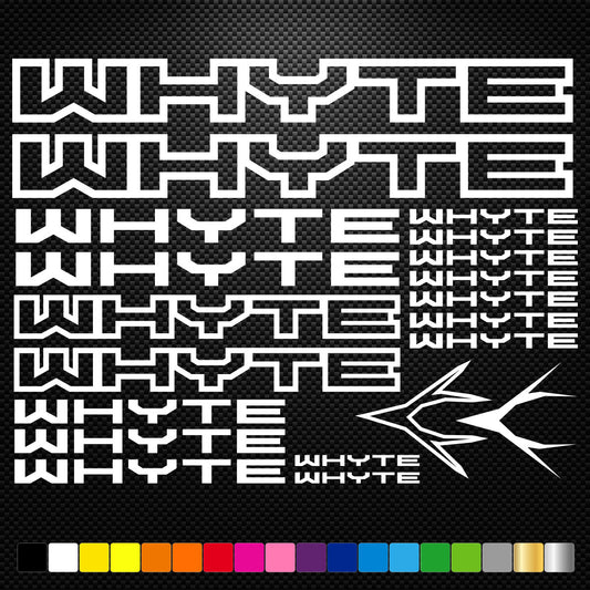 Whyte Vinyl Stickers Sheet Bike Frame Cycles Cycling Bicycle