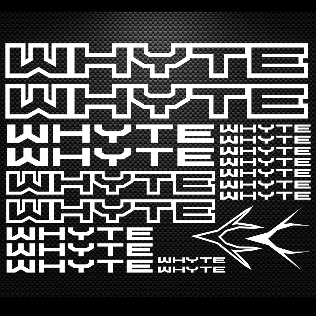 whyte Cycling Vinyl Decal Sticker Set Style 3
