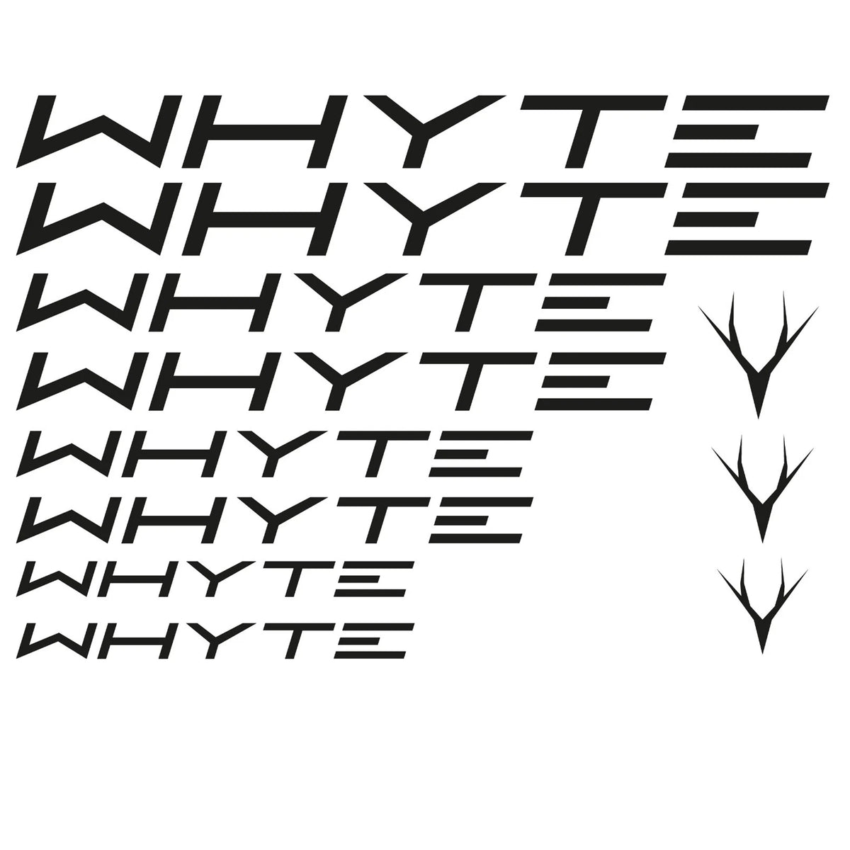 whyte Cycling Vinyl Decal Sticker Set