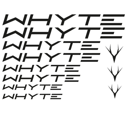whyte Cycling Vinyl Decal Sticker Set