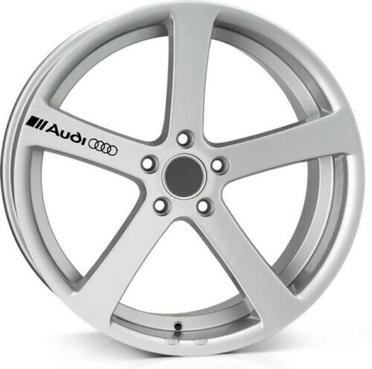 Audi ALLOY WHEEL Quality Vinyl Decal Sticker 100mm Long