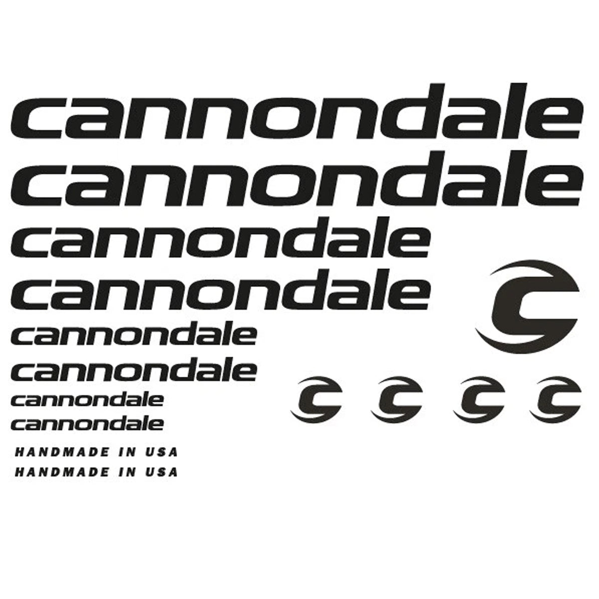 Cannondale Cycling Vinyl Decal Sticker Set Style 7