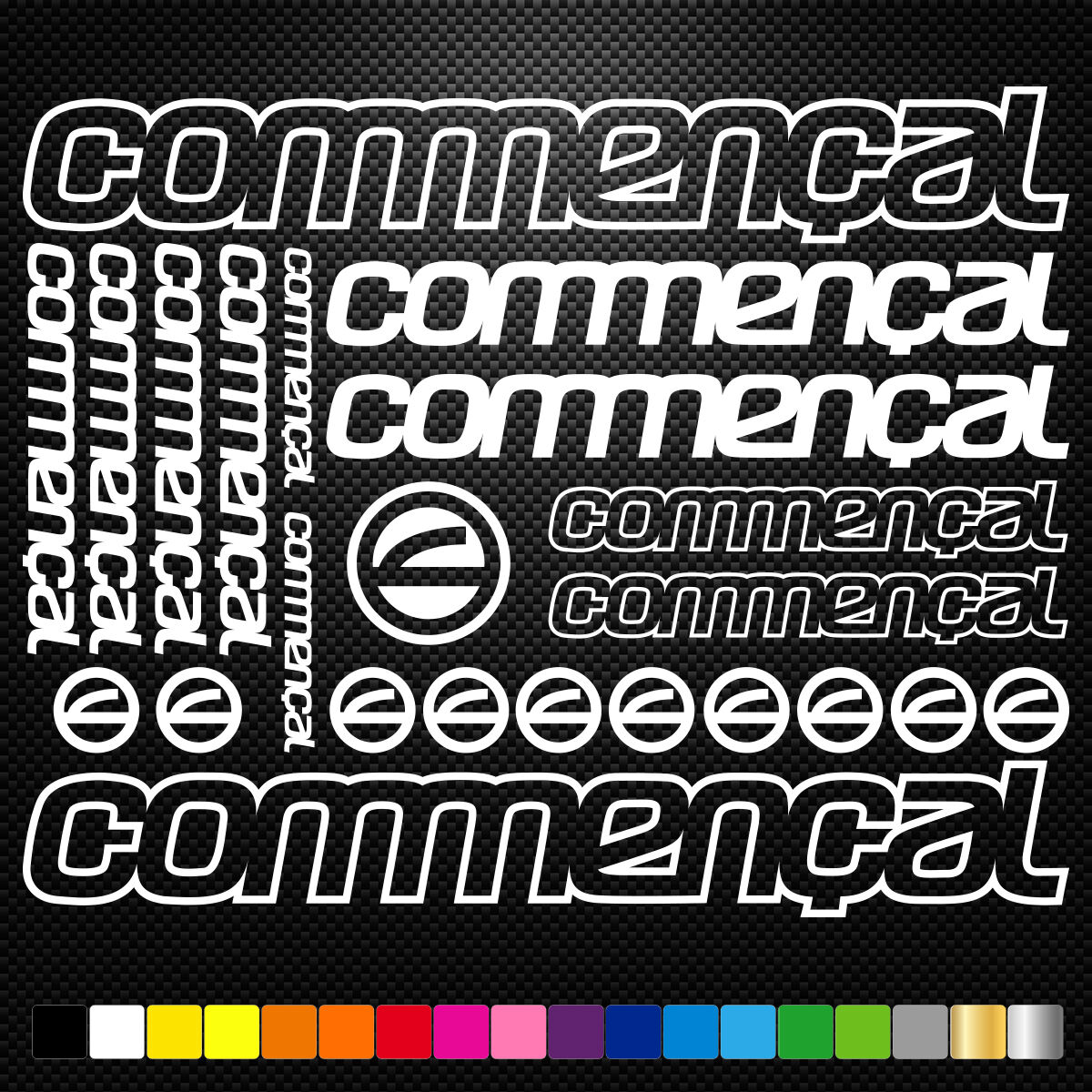 Commencal Vinyl Decal Stickers Sheet Bike Frame Cycle Cycling Bicycle