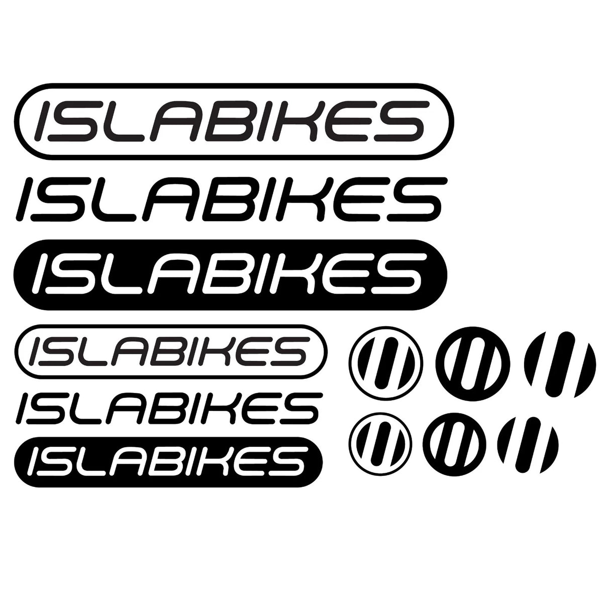 Islabikes Cycling Vinyl Decal Sticker Set Style 2