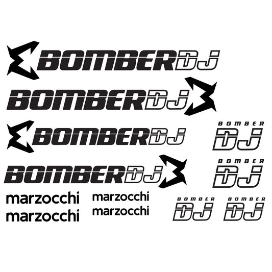 Marzocchi Bomber DJ Cycling Vinyl Decal Sticker Set