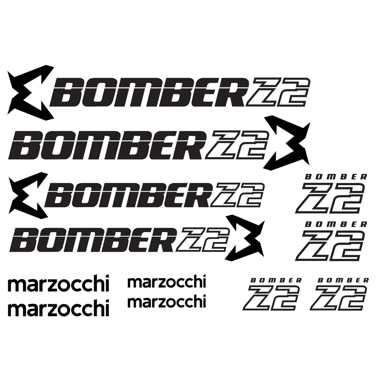 Marzocchi Bomber Z2 Cycling Vinyl Decal Sticker Set