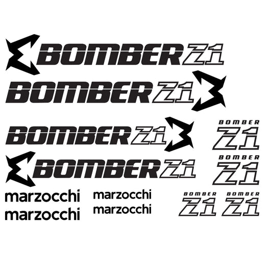 Marzocchi Bomber Z1 Cycling Vinyl Decal Sticker Set