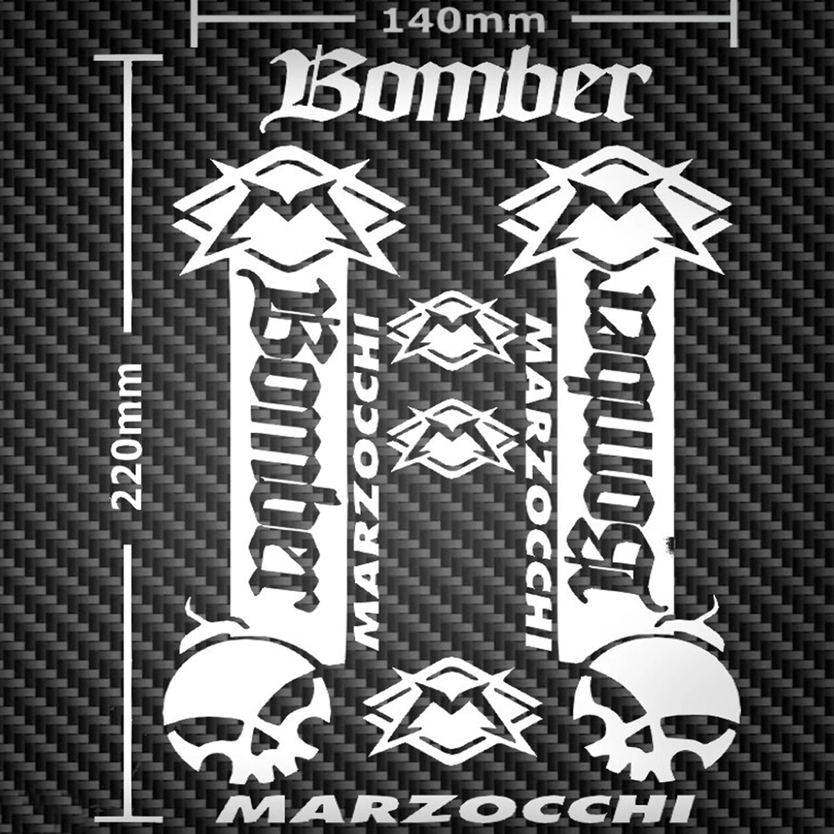 Marzocchi Cycling Vinyl Decal Sticker Set
