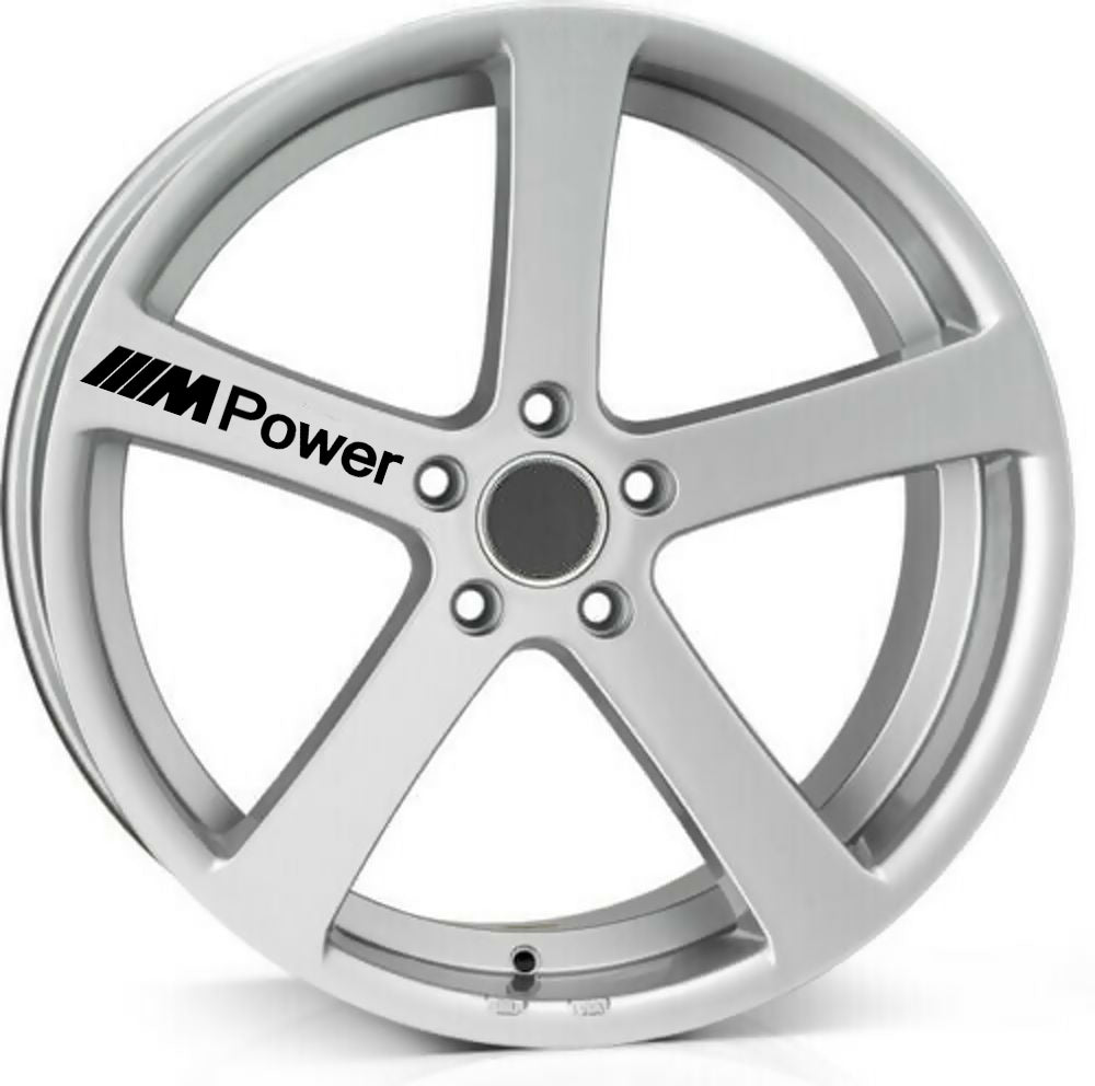 M POWER ALLOY WHEEL Quality Vinyl Decal Stickers