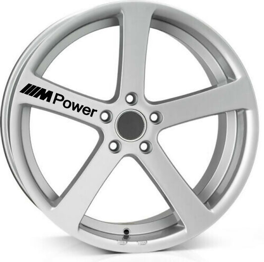 M POWER ALLOY WHEEL Quality Vinyl Decal Stickers