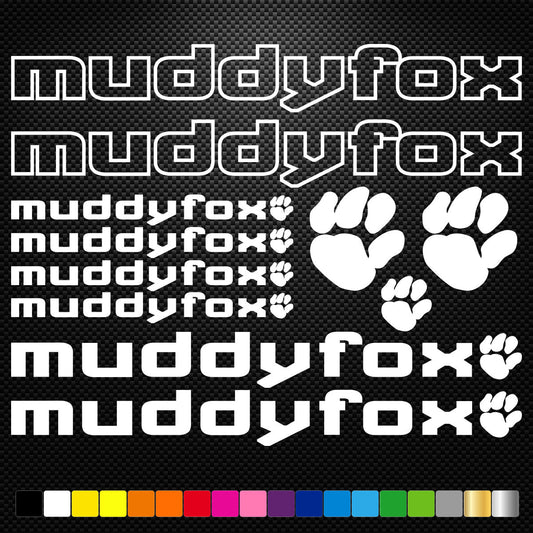 Muddyfox Vinyl Stickers Sheet Bike Frame Cycling Bicycle