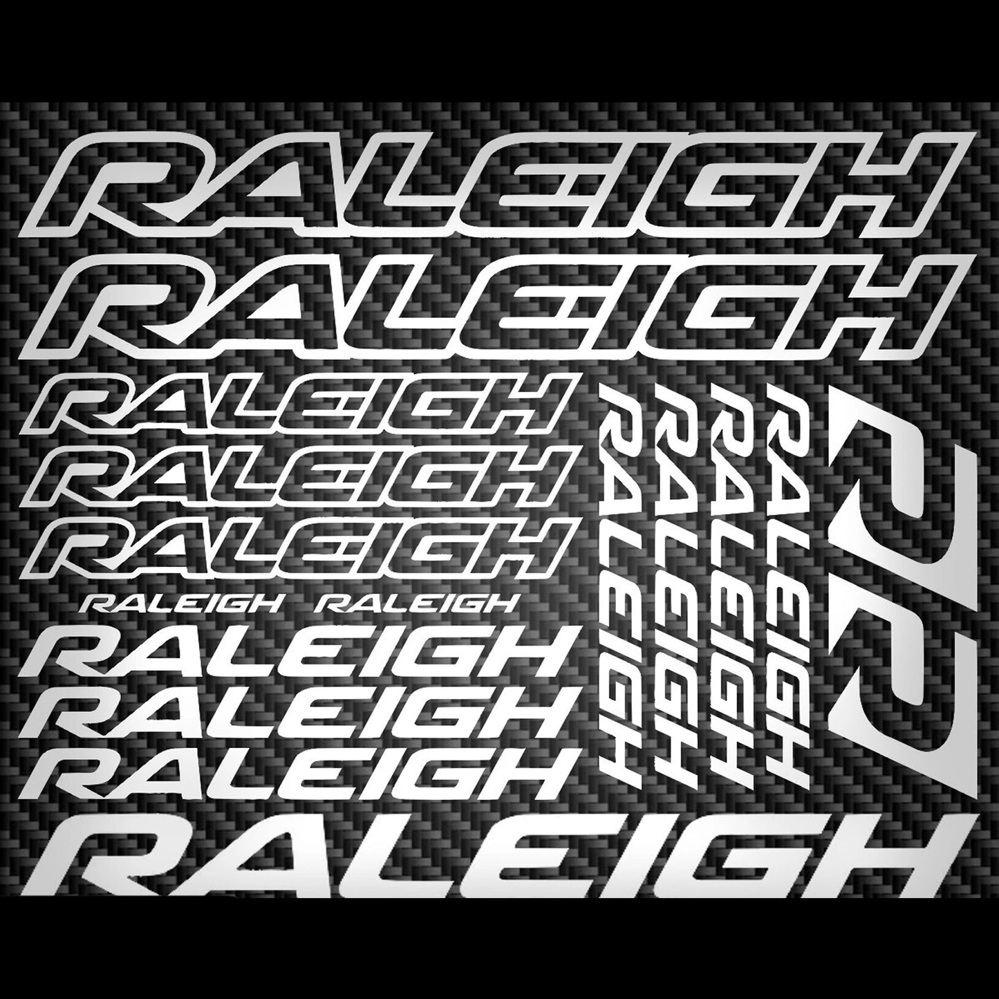 Raleigh Cycling Vinyl Decal Sticker Set