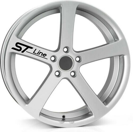 ST LINE ALLOY WHEEL Quality Vinyl Decal Sticker 100mm Long